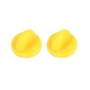 Unique Bargains 150 Pcs Yellow Plastic Clutch Clasp Badge Butterfly Pin Back Guards - 4 of 4