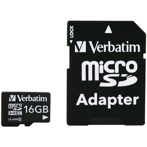16 GB microSD Class 10 Card with SD Adapter
