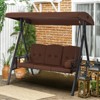 Anybear 3-person brown swing chair outdoor - 3 of 4