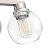 DORESshop 19 in. 3-Light  Black and Gold /Brushed Nickel Bathroom Vanity Light, LED Interior Powder Room Lighting with Clear Globe Shades - 3 of 4