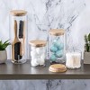 Le'raze Set of 5 Glass Kitchen Canisters with Airtight Bamboo Lid, Glass Storage Jars for Kitchen, Bathroom - Ideal for Flour, Coffee, Cookie Jar - 2 of 4