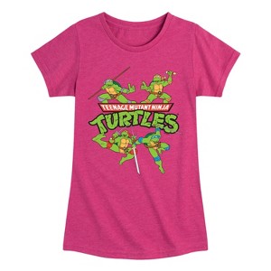 Girls' - Teenage Mutant Ninja Turtles - Group Fitted Short Sleeve Graphic T-Shirt - 1 of 4