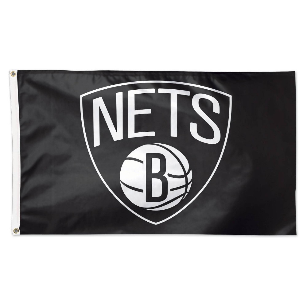 Photos - Other interior and decor 3' x 5' NBA Brooklyn Nets Deluxe Flag - Premium Fabric, Vibrant Imprint, I