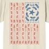 Americana Feather Flag Men's Natural T-Shirt - 2 of 3
