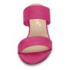 Allegra K Women's Back to College Faux Suede Dual Straps Block Heel Slide Sandals - 3 of 4