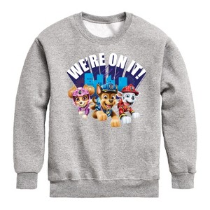 Boys' - Paw Patrol - We're On It Graphic Long Sleeve Fleece Sweatshirt - 1 of 4