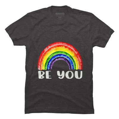 Adult Design By HumansBe You Pride Watercolor Rainbow By Belugastore T-Shirt