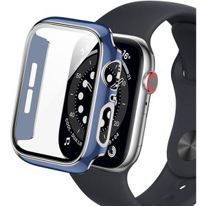 Worryfree Gadgets Bumper Case with Screen Protector for Apple Watch 38mm, White/Silver - 1 of 4