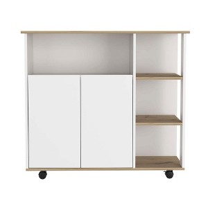 Kitchen Island with One Cabinet and Four Open Shelves - 1 of 4