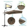 Sonkuki Outdoor 9x9 FT 240gsm Solution-Dyed Patio Cantilever Umbrella With Canopy - 4 of 4