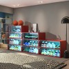 Lovmor Black Glass Door Shoe Box Shoe Storage Cabinet For Sneakers With RGB Led Light - 4 of 4
