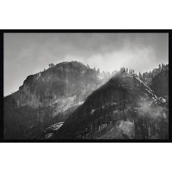 41" x 27" Glacier Point by F2images Framed Wall Art Print Black - Amanti Art