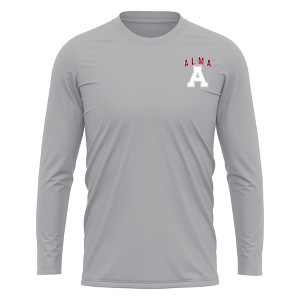 Alma College Adult Sport Long Sleeve Left Chest Logo, Athletic Heather - 1 of 4