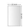 36"x22" Inch Rectangle Glossy Black Bathroom Mirrors For Wall Metal Frame Vanity Mirror Dressing Mirror,for Bathroom,Living Room,Bedroom-The Pop Home - 4 of 4