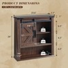 AMERLIFE Farmhouse Bathroom Wall Cabinet with Sliding Barn Door - 2 of 4