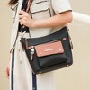 MKF Collection Serenity Color Block Vegan Leather Women’s Crossbody Bag by Mia K  - Black Cognac - 3 of 4