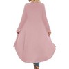 Coolmee Women's Knitted Cardigan Open Front Solid   Sweater Maxi Long Cardigan - 2 of 2