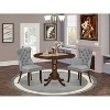 3-Piece Mahogany Finish Solid Wood Top-Round Dining Room Set -Seats 4 - 2 of 4