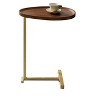 Kings Brand Furniture – Modern C Shaped Side Table, Small Marble Look End Table, Sofa Side Table, Couch Laptop Stand, Accent Table for Living Room - 2 of 4
