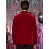 Lars Amadeus Men's Peak Collar Wedding Party Prom Velvet Suit Jackets - 3 of 4