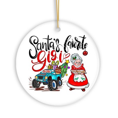 Santa’s Favorite Gigi Christmas Ornament, Grandma Gift| OrnamentallyYou