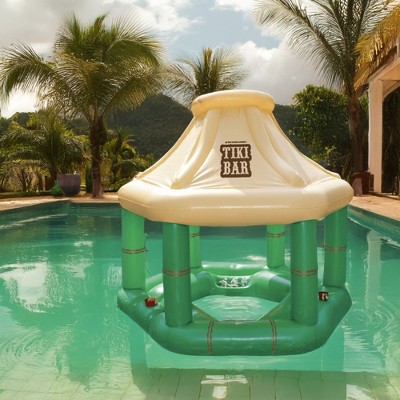 Pool Central Inflatable Swimming Pool Floating Tiki Bar - Thumbnail 4