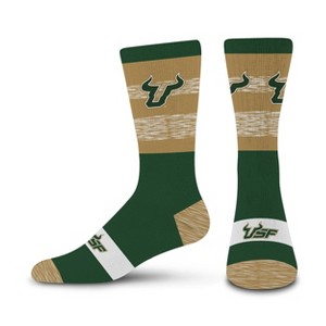 NCAA South Florida Bulls Mixer Crew Socks: Cushioned Heel & Toe, Knit Fabric - 1 of 3
