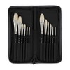 Creative Mark Pro Stroke Premium White Chungking Hog Bristle Artist Paint Brush - Short Handle Set of 12 with Easel Case - Natural Bristle Brush w/ - 2 of 4
