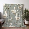 Flannel Blanket Soft Cozy Vintage Style with Cute Duck Floral Print,Christmas Gift. - 3 of 4