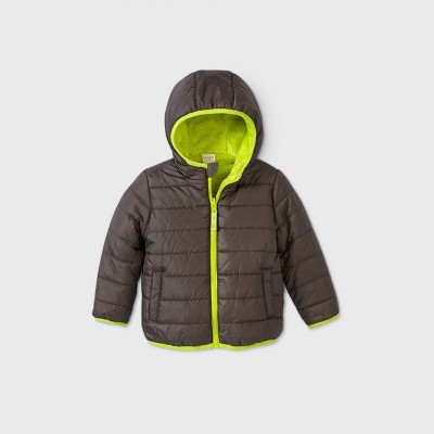 Toddler Boys' Reversible Puffer Jacket 