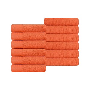 Premium Cotton Herringbone Medium Weight Bathroom Towel Set by Blue Nile Mills - 1 of 4