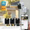 Defender GO 2K AI POWERED WiFi Indoor/Outdoor Home, Business, Pet, Baby Security Camera, 3 Pack - 2 of 4