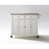 HomeStock  Full Size Stainless Steel Rolling Kitchen Island Storage Cart, Microwave Stand, Spice Rack, White - 4 of 4