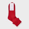 Women's Pointelle Scallop Turn-Cuff 2pk Ankle Socks - Auden™ Red/Ivory 4-10 - 2 of 3