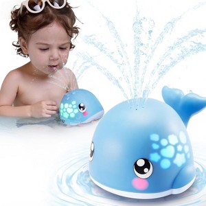 Joyfy Baby Bath Toy Whale Sprinkler, Light Up Bathtub Water Toys – Water Spraying, Vibrant Colorful Lights, Gift for Babies & Toddlers 6 Months+ - 1 of 4