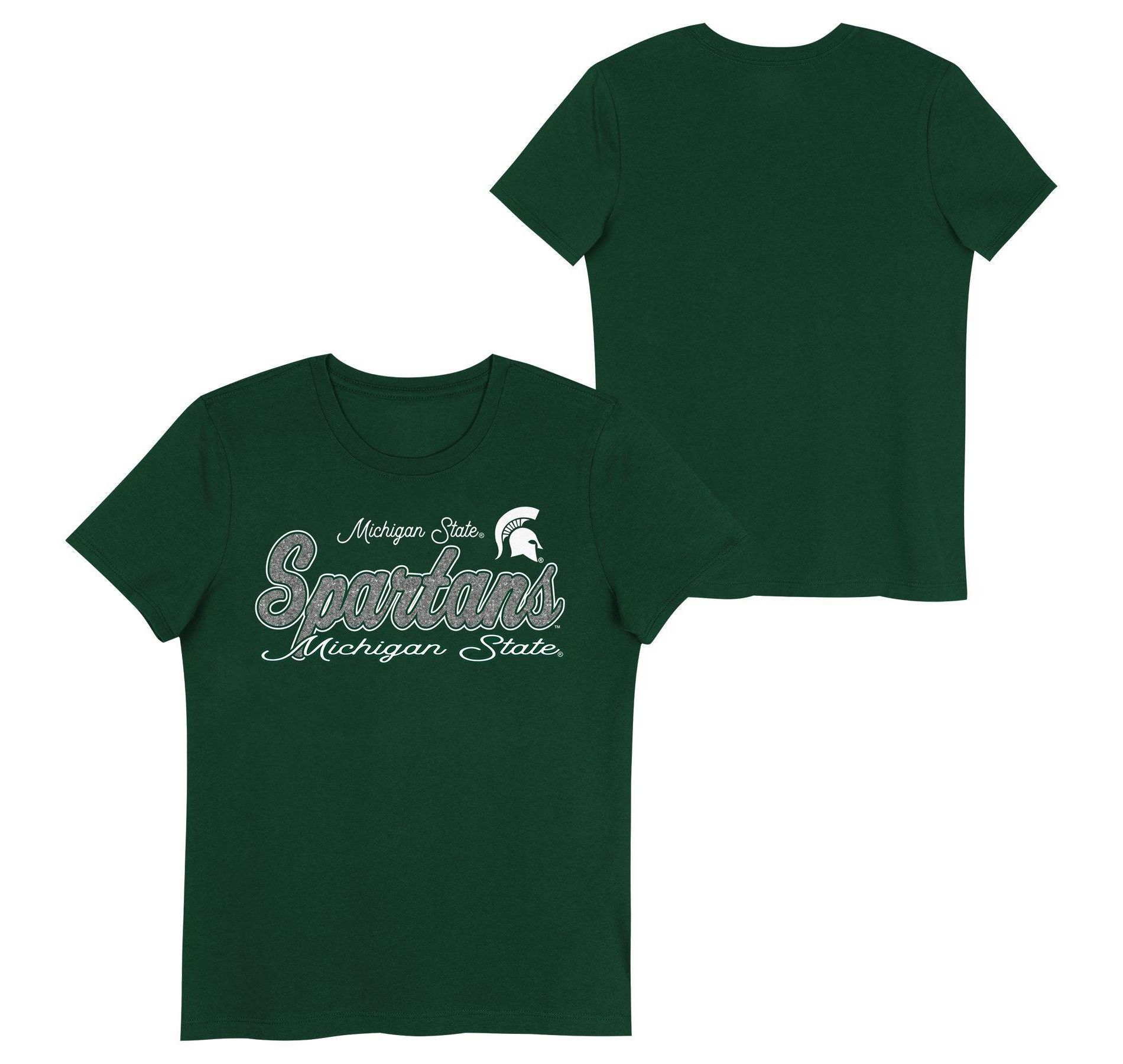 NCAA Michigan State Spartans Girls' Crew Neck T-Shirt