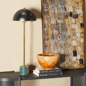 28" x 10" Metal Umbrella Style Desk Lamp with Marble Base - Olivia & May - 1 of 4