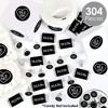 Big Dot of Happiness Mr. and Mrs. - Black and White Wedding or Bridal Shower Candy Favor Sticker Kit - 304 Pieces - 2 of 4