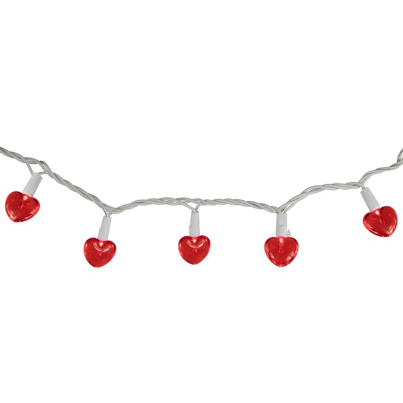Northlight 20-Count Red LED Mini Hearts Valentine's Day Lights - 4.75ft, White Wire, 3 of 8