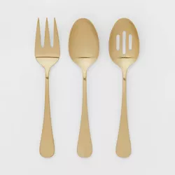 3pc Stainless Steel Sussex Serving Set Gold - Threshold™