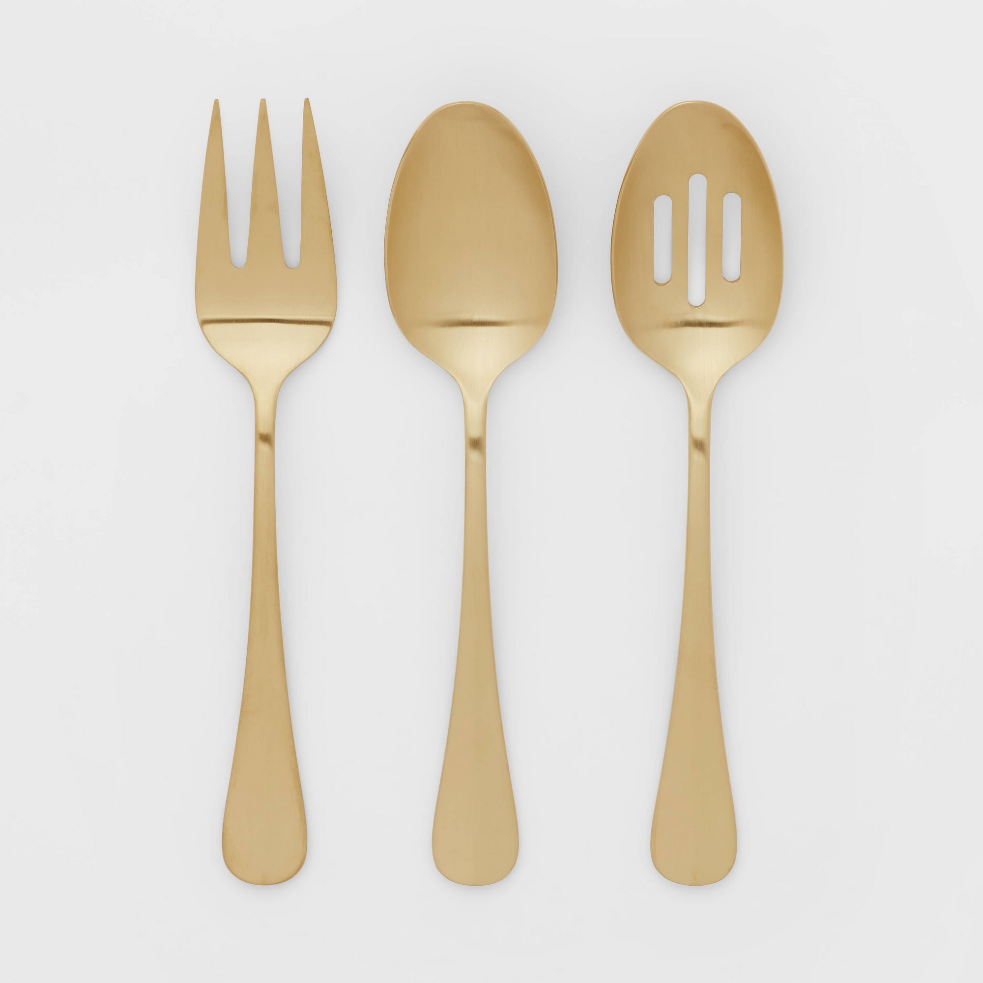 3pc Sussex Serve Set Gold - Threshold™
