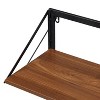 Honey-Can-Do Laundry Shelf + Hamper Combo with Wood Walnut: Collapsible Wall Mounted Steel Frame, Open-Top, 3.7 Volume - 3 of 4