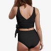 Calypsa Women's Emery 2-Piece Wrap Style Swim Set With Reversible Top and High-Waisted Bottom - 2 of 4