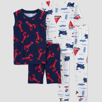 Baby Boys' Lobster Sea Print Pajama Set - Just One You® made by carter's Black/White