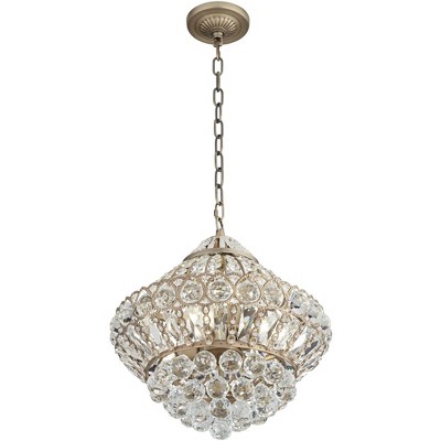 Antique Brass 19" French Crystal Chandelier 6-Light Elegance