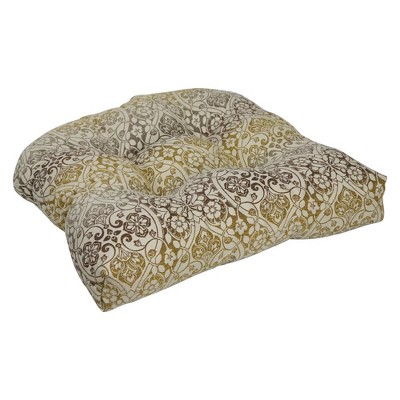 Blazing Needles, 19-inch U-Shaped Premium Outdoor Tufted Dining Chair Cushion