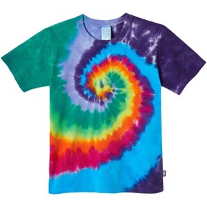 City Threads USA-Made Organic Cotton Tie-Dye Boys Soft Jersey Short Sleeve Crew Tee - 1 of 4