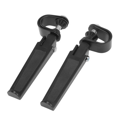 Unique Bargains Motorcycle Foot Pegs 360 Degree Rotate Aluminum Alloy Black 0.98 1.26 Black 1 Pair Target