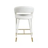 Meridian Furniture,Destiny Cream Velvet Stool - 2 of 4