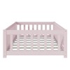 Whisen Twin Size Montessori Floor Platform Bed with Built-in Book Storage Rack on Headboard - 4 of 4